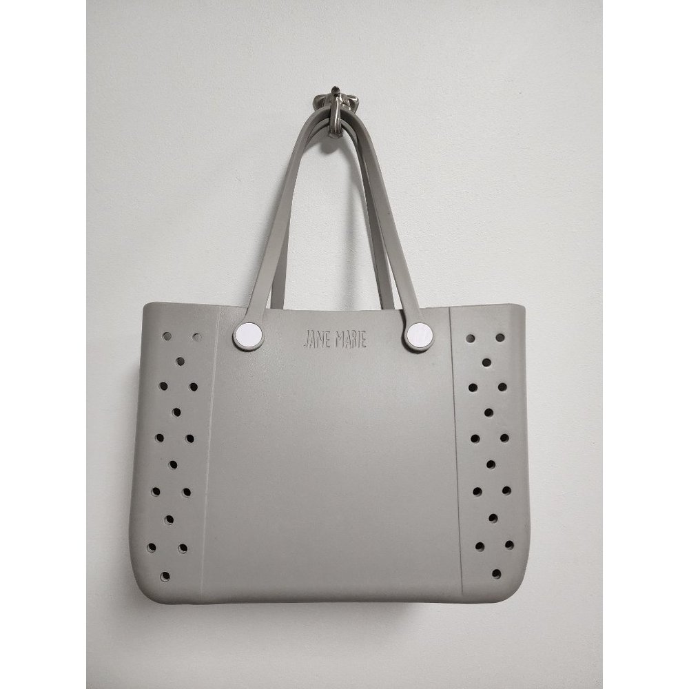 Jane Marie storm gray large multi purpose tote bag
